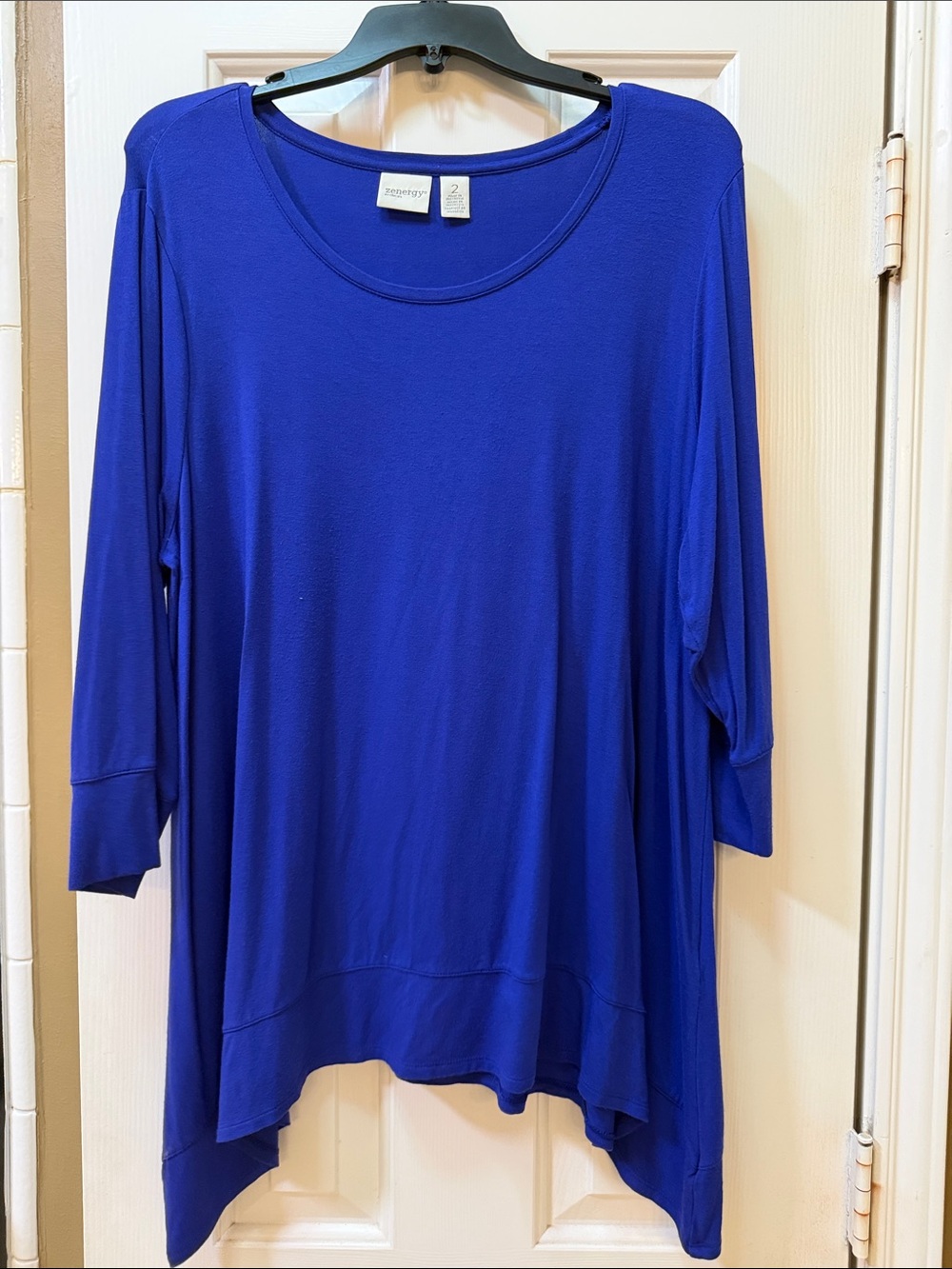 Relaxed Scoop-Neck Tunic in Royal Blue by Chico’s